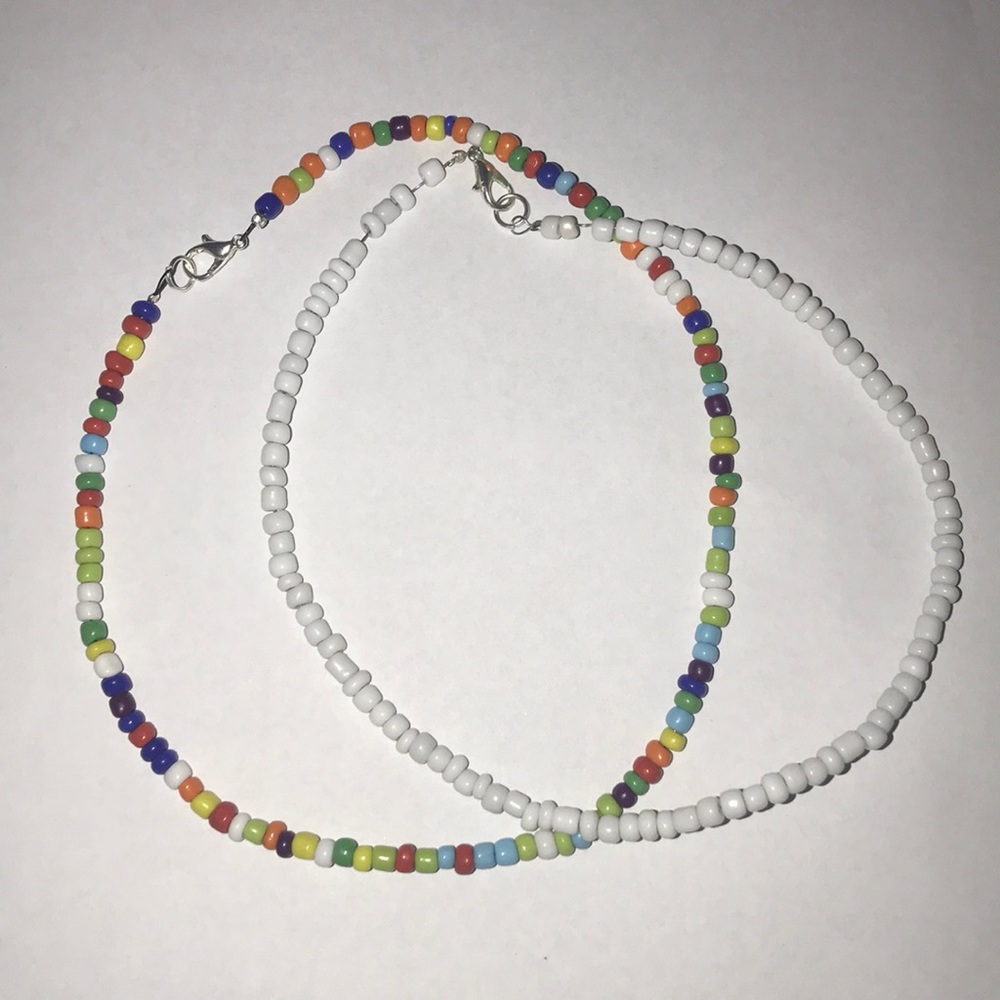 Two handmade beaded chokers!!